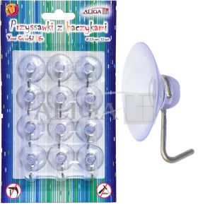 Przyssawki PH-4750 z haczykami, 2,5cm op.12szt.