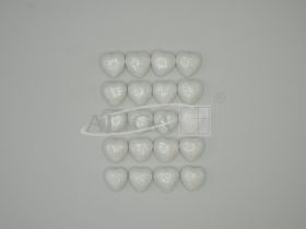 Serca styropianowe brokatowe BBS-01 perłowe 2cm op.20szt