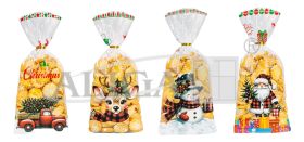 Torebki celofanowe FOX-9898 świąteczne, rozm. 12,5x27cm, op. 12szt.