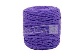 Sznurek bawełniany do makramy SBK-25 fioletowy 5mm x 100m (splot 21 nitek)