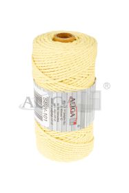 Sznurek bawełniany SBW-101 żółty 3mm x 100m (splot 21 nitek)