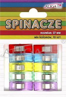 Spinacze SPIN-8268 mix kolorów, op.10szt. 27mm PROM