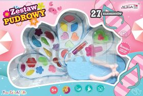 Zestaw pudrowy ZP-2579 21 cieni,1 szminka,4 pędzelki,1 lakier do paznokci PROM