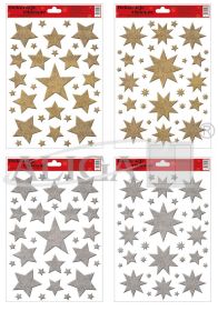 Witraż WB-21 / WXG-5003 gwiazd.złote/srebrn