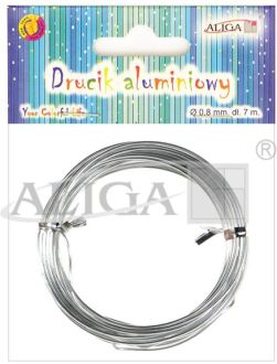 Drucik aluminiowy DA-0807 srebrny 0,8 mm / 7 m.