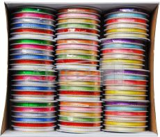 Ribbon set WSD-06-01 with gold edging,12 rol.