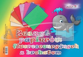 Fluorescent paper set with glitter ZBF-0266 B5
