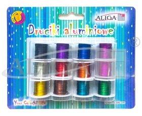 Aluminum wires on spools DA-3687 0,3 mm x 3 m. 12 col..