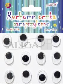Ruchome oczka MT-6417(161) samop. owalne 20mm/bl.12 szt. 