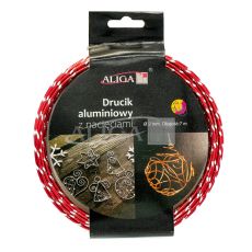 Drucik aluminiowy DA-6860 czerwony z nacięciami 2mm x 7m PROM