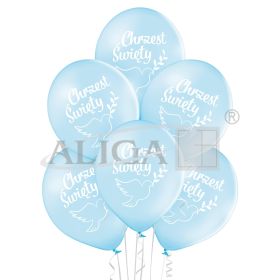 Balony BN06-753 - Chrzest Święty: chłopiec - op. 6 szt.