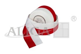 Wstążka dwukolorowa AX100-00R biało-czerwona 100mm/20m 1 rolka