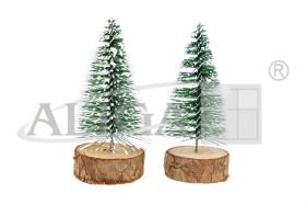 Choinki z tworzywa CHP-8 na drew. podstawce, rozm. 8cm, op. 2szt.