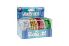 Korale mini KOR-0948 na szpulce, rozm. 2,5mm x 5m, 4 szpulki: zł, sr, czer, ziel