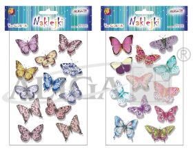 Naklejki NK-8985 motyle mix, rozm. 12,7x18,8cm