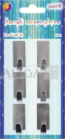 Haczyki samoprzylepne PH-2853 metalowe, rozm.1,5x3,5cm, op.6szt.