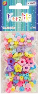 Koraliki plastikowe PJ-2851 mix kształtów, op. zawiera ok. 73g