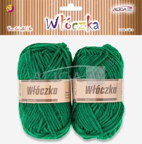 Włóczka WL-3123 zielona, dł. 50m, op. 2szt.