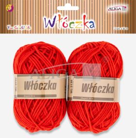 Włóczka WL-3130 czerwona, dł. 50m, op. 2szt.