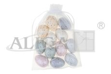 Jajka plastikowe WPJ-0642 kolorowe, z zawieszką, rozm. 4cm, op. 12szt.