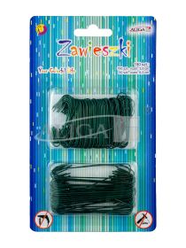 Zawieszki ZW-9792 metalowe zielone w kształcie "C" op.150szt.PROM