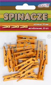 Spinacze SPIN-0608 złote metalizowane op.25szt. 30mm
