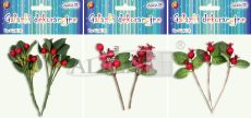 Gałązki dekoracyjne DPG-2847 zaw. 3 wzory: 2 szt.dł.11 cm 3 szt.dł.9 cm  2 szt.dł.12 cm 