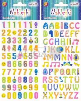 Naklejki NK-4719 literki i cyferki, rozm. 10 x 19,5cm