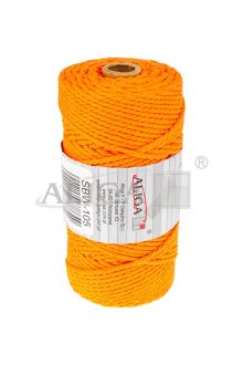 Sznurek bawełniany SBW-105 pomarańczowy 3mm x 100m (splot 21 nitek)