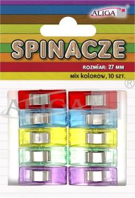 Spinacze SPIN-8268 mix kolorów, op.10szt. 27mm PROM