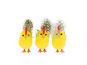 Koguciki wielkanocne WKZ-8146 wys.6 cm.op 3 szt.PROM