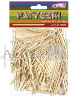 Patyczki PK-0166 bezbarwne op. 500 szt. 42x2x2mm