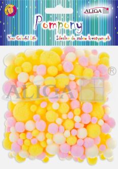 Pompony POM-7832 mix kolorów i rozmiarów, op. 20g