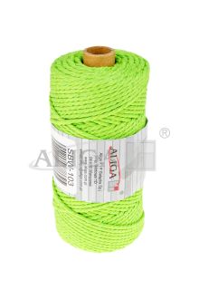 Sznurek bawełniany SBW-103 jasnozielony 3mm x 100m (splot 21 nitek)