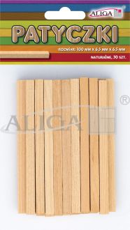 Patyczki PK-0646 bezbarwne 6,5x6,5x100mm,op.30szt.