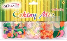 Pastel sequins WMT-101(26)-Mix patt./col.
