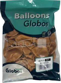 Balony BAL23-301M metal., kolor złoty, rozm. 23cm, op. 100szt.