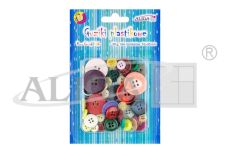 Guziki plastikowe GUZ-7573 mix kolorów i rozmiarów, 10-30mm, op. 30g