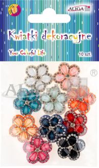 Kwiatki dekoracyjne KW-0710 mix kol. rozm. 2cm, op. 10szt.