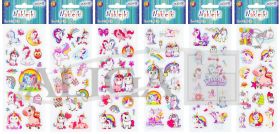 Naklejki NK-8504 jednorożce wypukłe 7 x 17cm