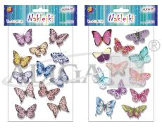 Naklejki NK-8985 motyle mix, rozm. 12,7x18,8cm
