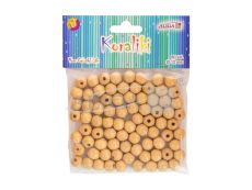 Koraliki PJ-0668 drewniane dekoracyjne, rozm.12mm, op.80szt. PROM