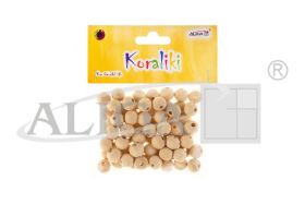 Koraliki drewniane PJ-9677 rozm.12mm, op.70szt.