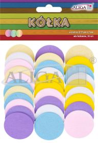 Kółka PK-3552 mix kolorów, rozm. 35x3mm, op. 30szt. PROM