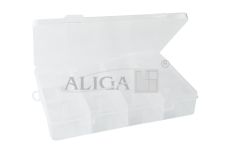 Pudełko plastikowe PUD-7727 organizer z 12 przegródkami, rozm. 19,5 x 13 x 3,6cm