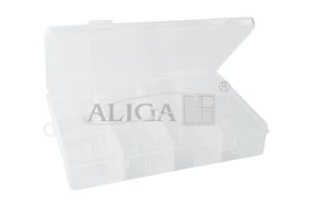 Pudełko plastikowe PUD-7727 organizer z 12 przegródkami, rozm. 19,5 x 13 x 3,6cm