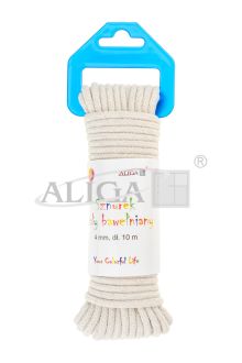 Sznurek bawełniany SB-3513 biały 4mm x 10m