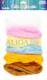 Wełna do filcowania WF-7826 6kol. x 8g, op. 48g