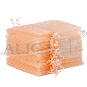 Woreczki SO-30-01 z organzy ecru 10x15cm op.24szt.