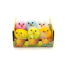 Kurczaki wielkanocne WKZ-8086, mix kolorów. Wysokość 4 cm, 1 box zawiera 6 szt. 